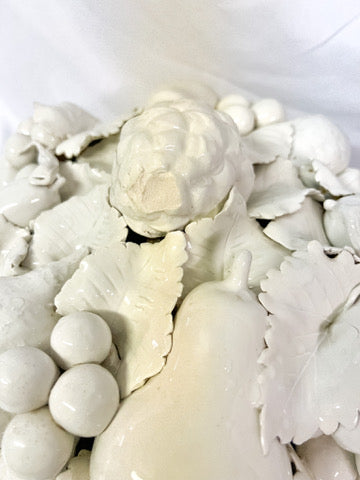 White Fruit Topiary Handmade In Italy