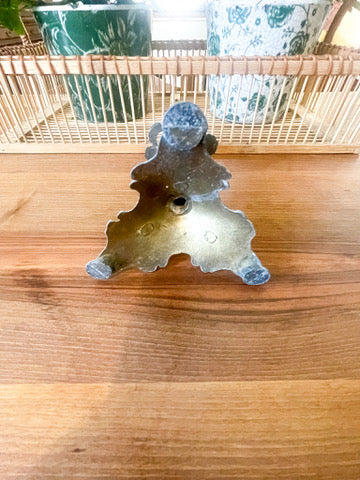 Italian Bronze Ornate Candlestick Holder