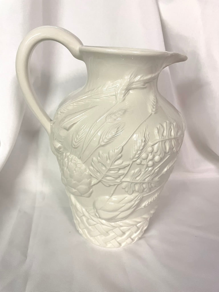 Winter Ceramic Pitcher