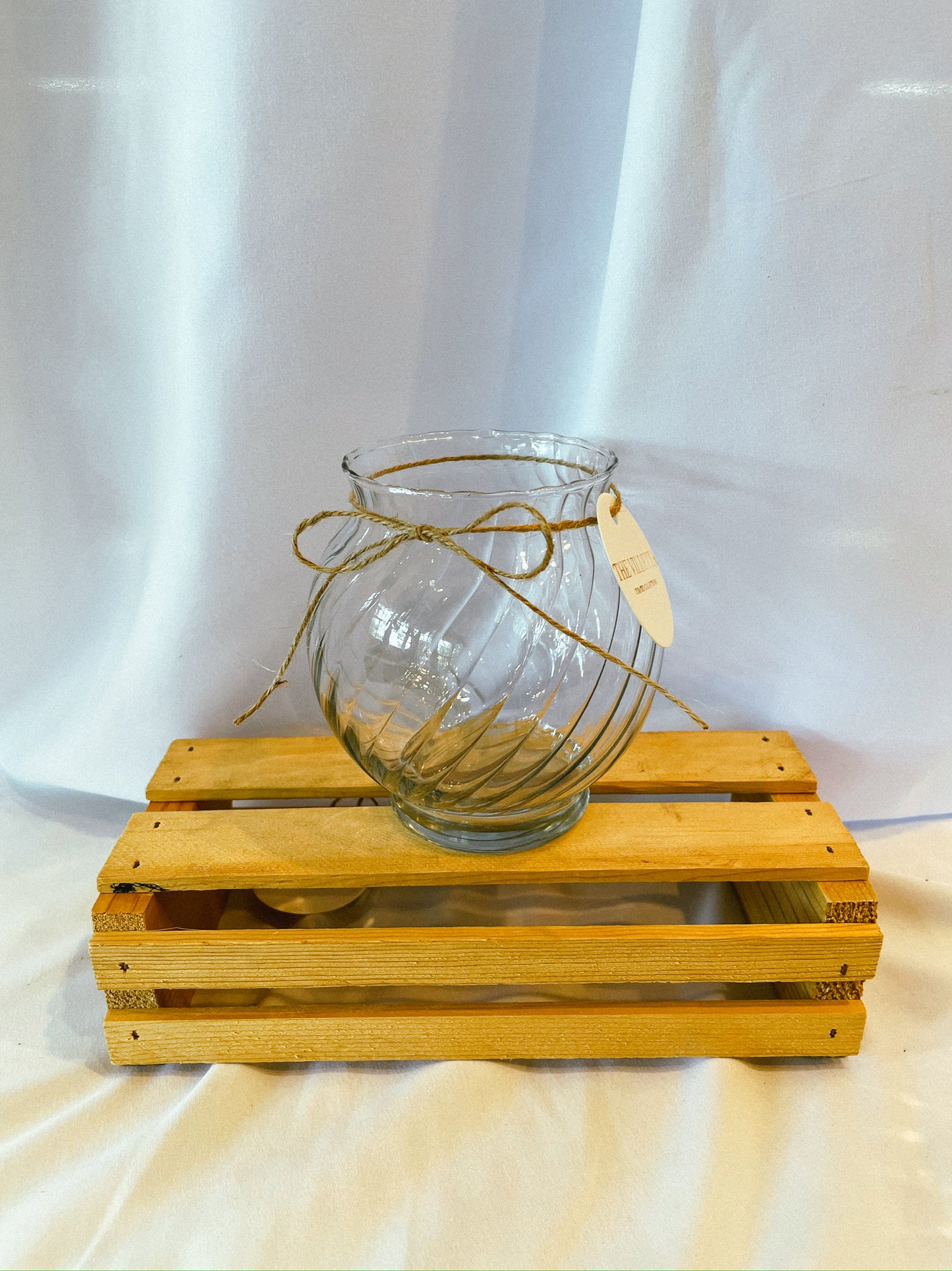 Vintage Swirl Glass Vase
