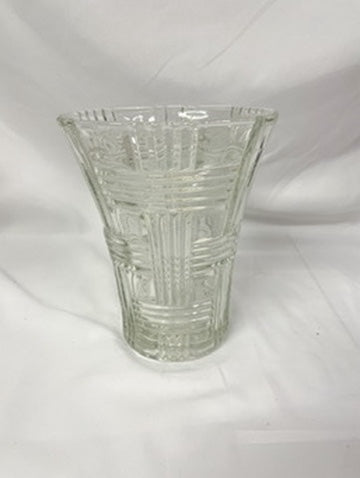Vintage Etched Glass Vase