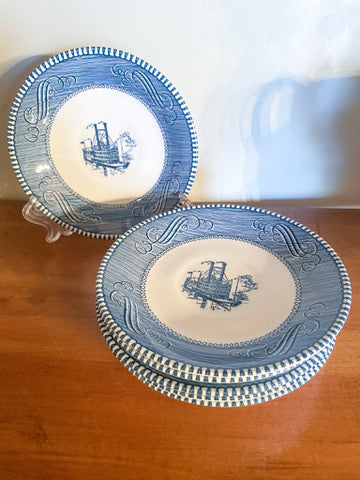 Currier & Ives Steamboat Plates (Set of 6)