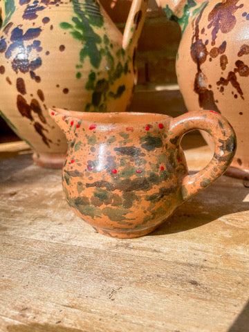 Antique terracotta Oil Or Wine Pourer Jug (Sourced In Cortona Italy)
