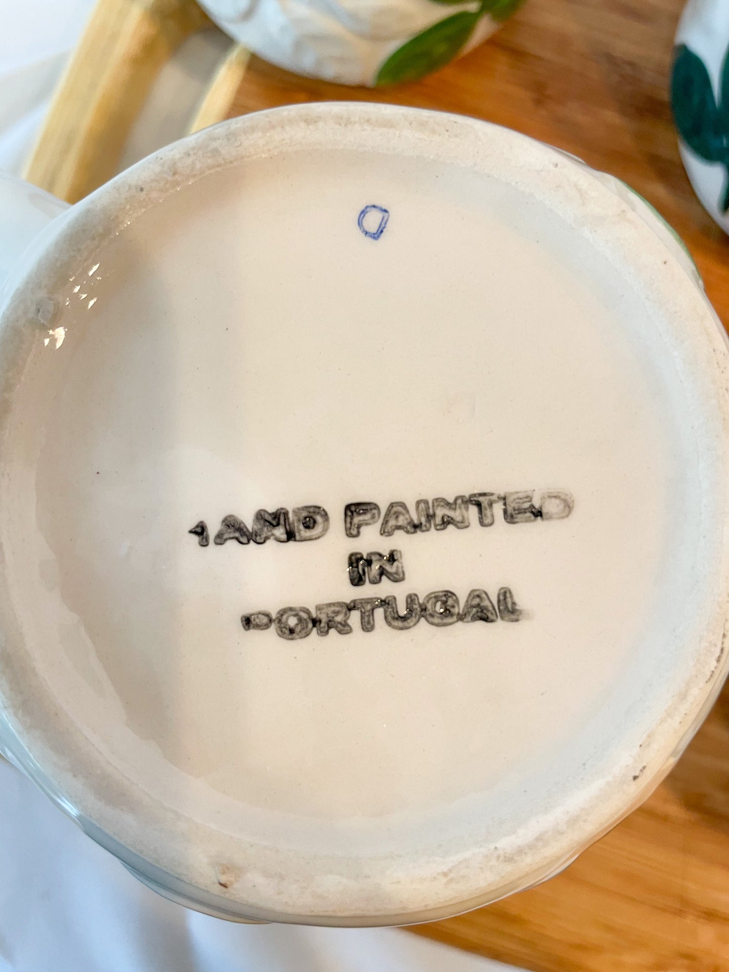 Portuguese Hand Painted Ceramic Fruit Mugs