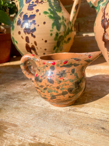 Antique terracotta Oil Or Wine Pourer Jug (Sourced In Cortona Italy)