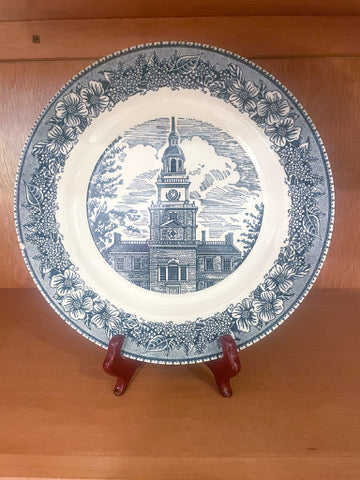 Cavalier Ironstone Plate Blue And White Royal China