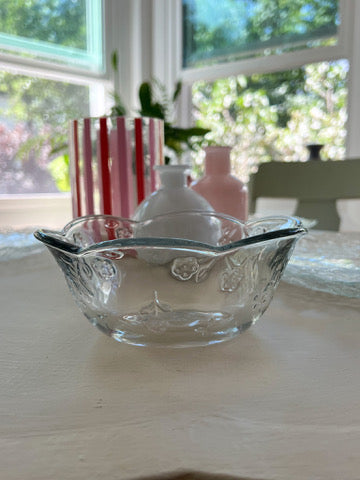 Vintage Glass Strawberry Bowl
