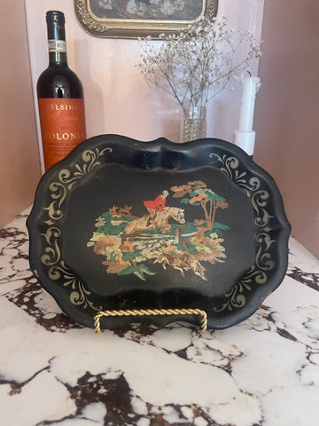 Hand Painted Equestrian Tray