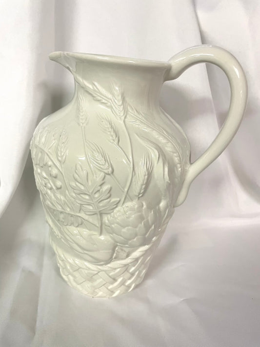 Winter Ceramic Pitcher