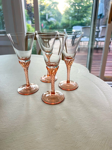 Pink Cordial Glasses (Set of 4)