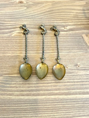 Twisted Handle Horse Spoons