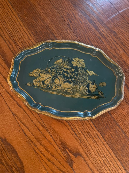 Green Metal Tray