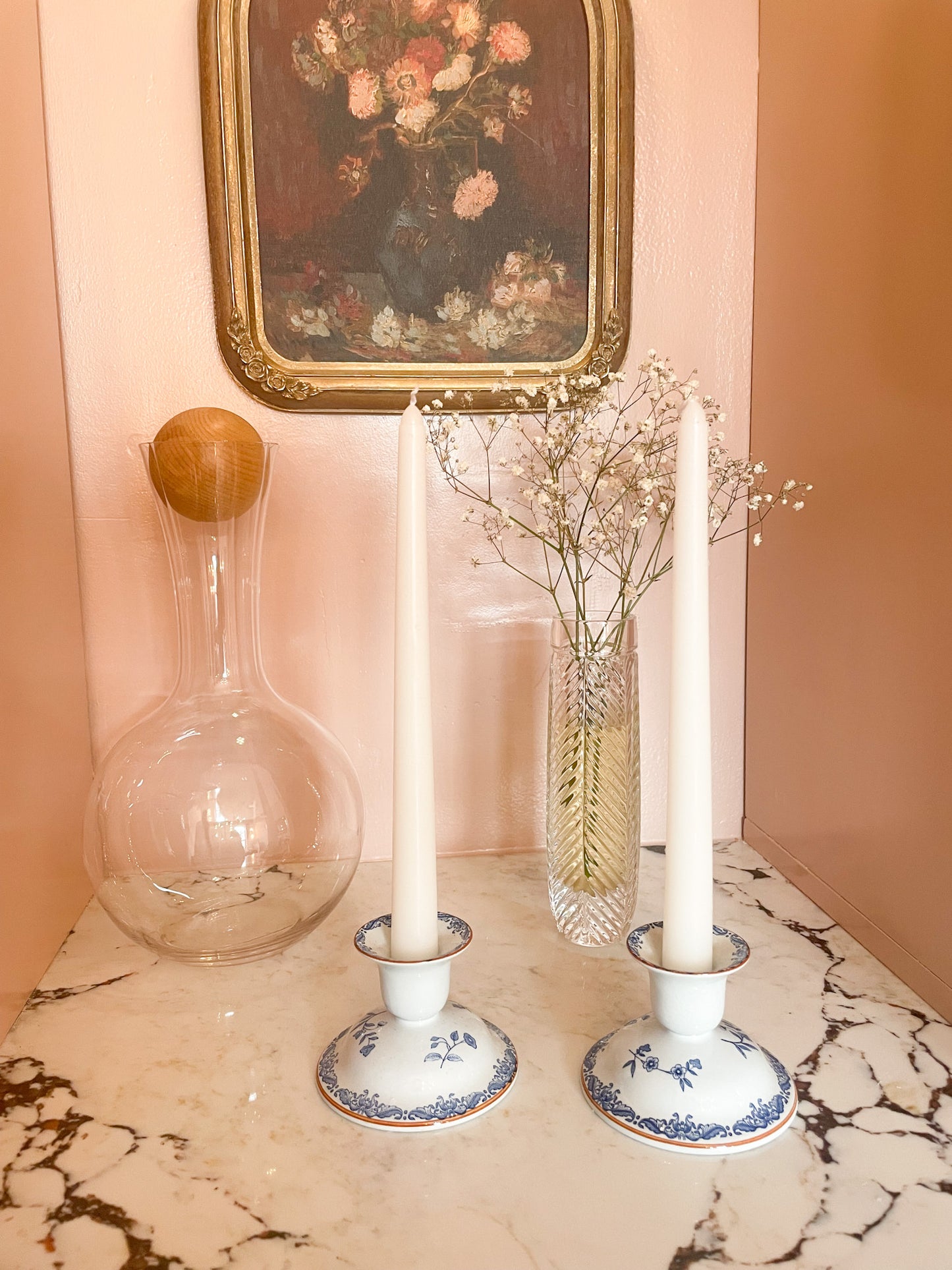East Indies Ostindia Rörstrand Candlestick Holders