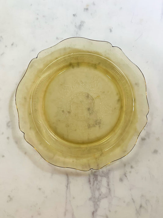 Butter Yellow Depression Glass Dish