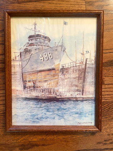 Naval Ship Original Art (Ralph Liermann)