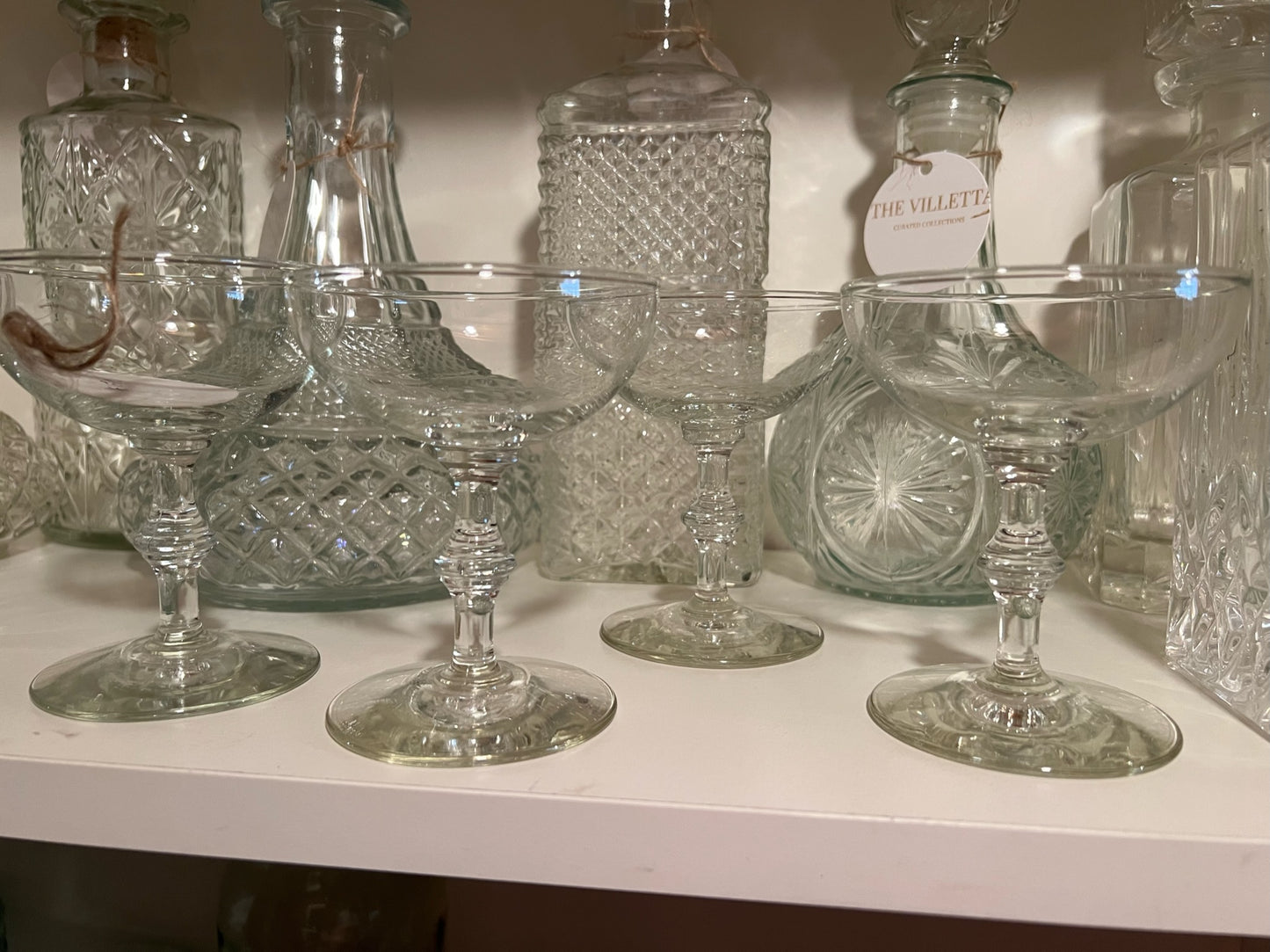 Vintage Champagne Coupes (Set of 4)