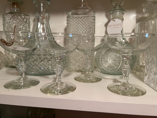 Vintage Champagne Coupes (Set of 4)