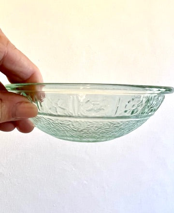 Green Glass Daisy Bowls